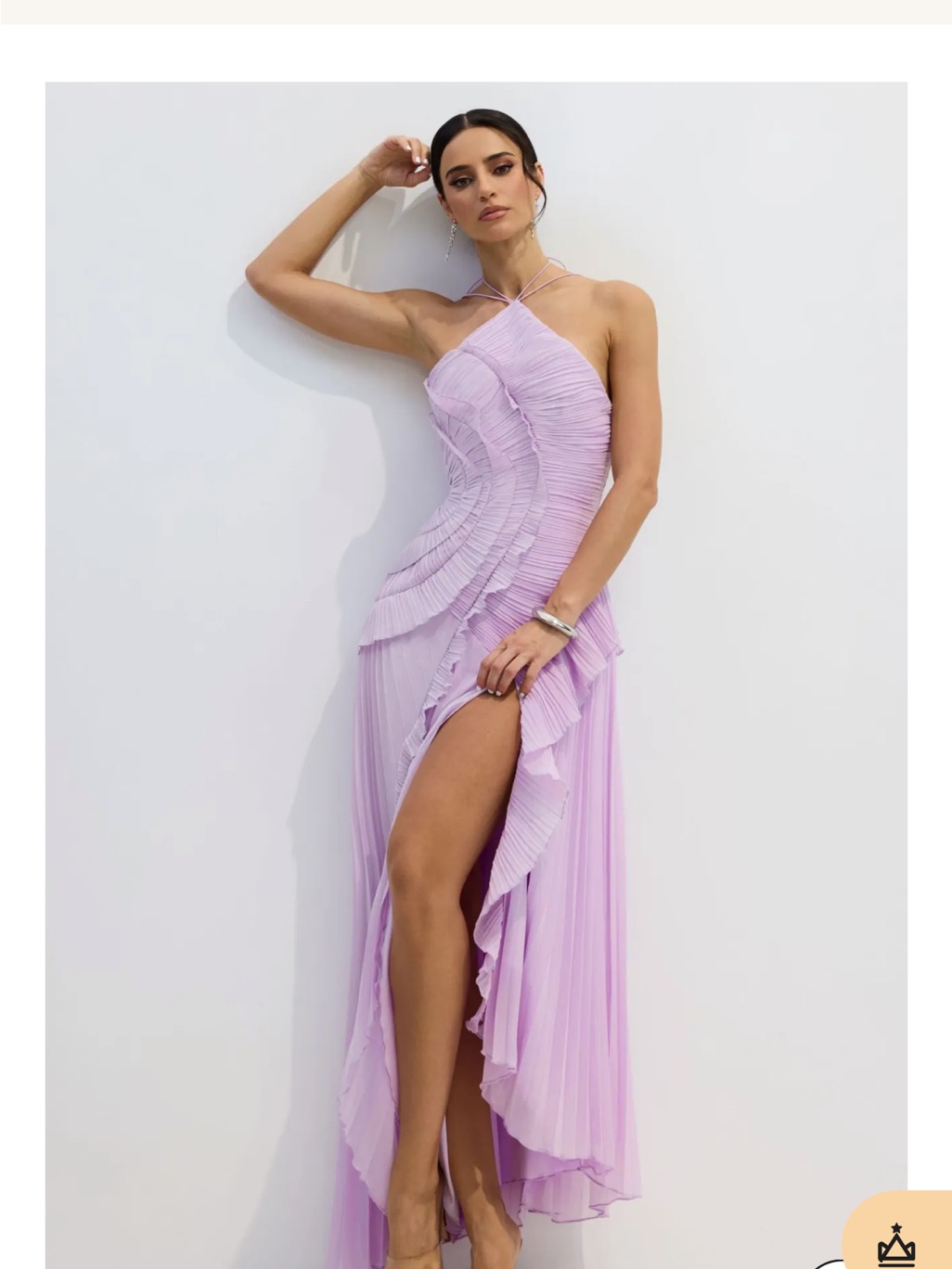 Sunfere Asymmetric Maxi Dress- Lilac